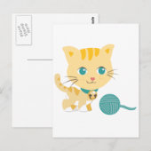 ABC-dieren - Carrie Cat Briefkaart (Voorkant / Achterkant)