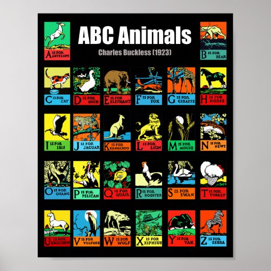 ABC Dieren, Charles Buckles (1923) Poster (Voorkant)