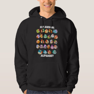 ABC-dieren identificeren een Z-type dierentuin Hoodie