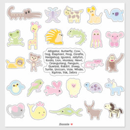 ABC-dieren Sticker