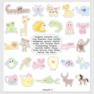 ABC-dieren Sticker