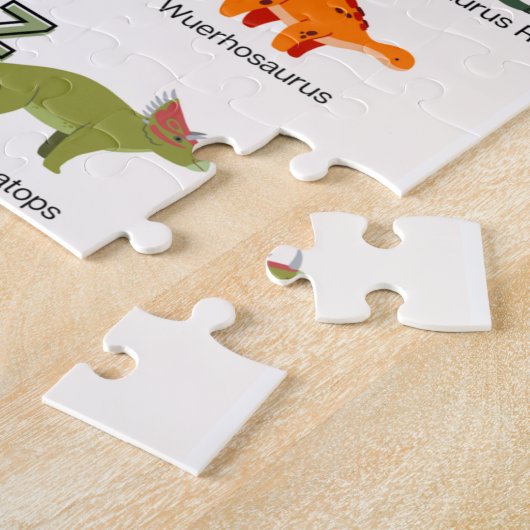 ABC-dinosauruspuzzel Legpuzzel (Zijkant)