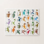 ABC-dinosauruspuzzel Legpuzzel (Horizontaal)