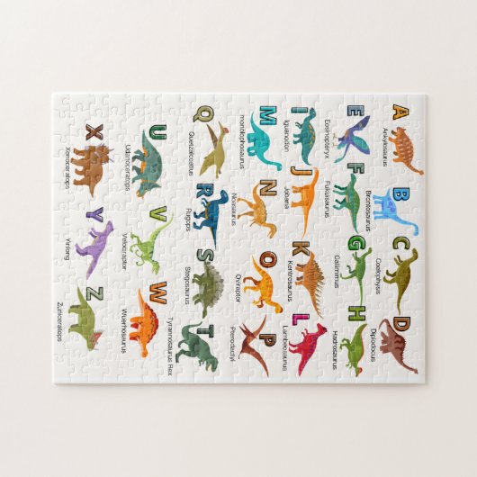 ABC-dinosauruspuzzel Legpuzzel (Horizontaal)
