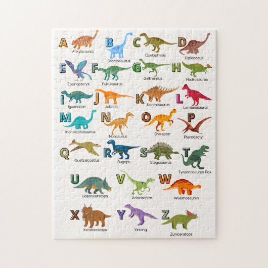 ABC-dinosauruspuzzel Legpuzzel (Verticaal)