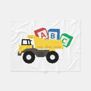 ABC Dump Truck Construction Trucks Fleece Deken