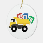 ABC Dump Truck Construction Trucks Keramisch Ornament (Links)