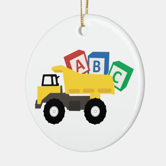ABC Dump Truck Construction Trucks Keramisch Ornament (Links)