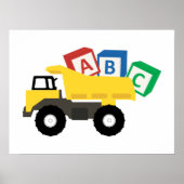 ABC Dump Truck Construction Trucks Poster (Voorkant)