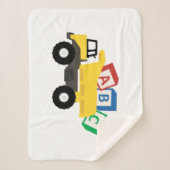 ABC Dump Truck Construction Trucks Sherpa Deken (Voorkant)