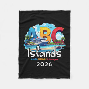 ABC-eilanden Aru Bonaire Curacao Cruise Vakantie 2 Fleece Deken