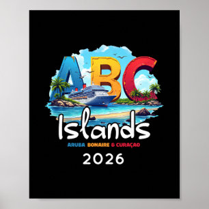 Abc-eilanden Aru Bonaire Curacao Cruise Vakantie 2 Poster
