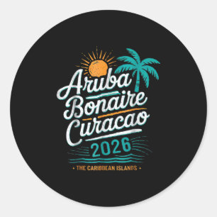 Abc-eilanden Aru Bonaire Curaçao Cruise Vakantie 2 Ronde Sticker
