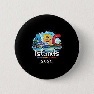 ABC-eilanden Aruba Bonaire Curacao Cruise Vakantie Ronde Button 5,7 Cm
