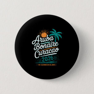 Abc-eilanden Aruba Bonaire Curaçao Cruise Vakantie Ronde Button 5,7 Cm