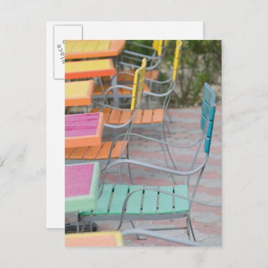 ABC-eilanden, ARUBA, Palm Beach: Kleurenkafel Briefkaart (Voorkant / Achterkant)