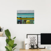 ABC-eilanden, BONAIRE, Kralendijk: Ocean Uitzicht Poster (Thuiskantoor)