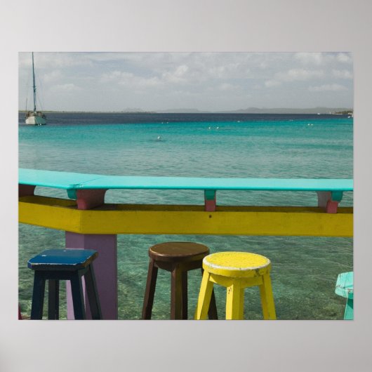 ABC-eilanden, BONAIRE, Kralendijk: Ocean Uitzicht Poster (Voorkant)