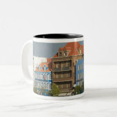 ABC-eilanden, CURACAO, Willemstad: Harborfront 2 Tweekleurige Koffiemok (Voorkant links)