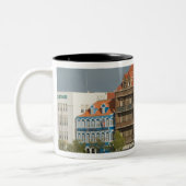 ABC-eilanden, CURACAO, Willemstad: Harborfront 2 Tweekleurige Koffiemok (Links)