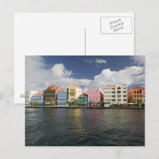 ABC-eilanden, CURACAO, Willemstad: Harborfront Briefkaart (Voorkant / Achterkant)