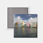 ABC-eilanden, CURACAO, Willemstad: Harborfront Magneet (Voorkant / Achterkant)