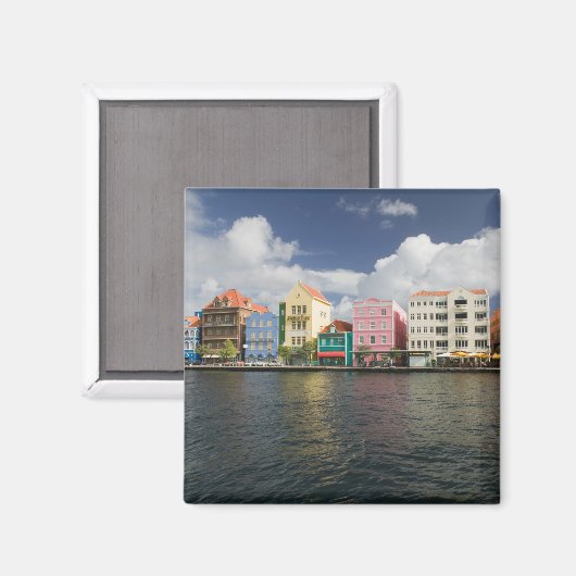 ABC-eilanden, CURACAO, Willemstad: Harborfront Magneet (Voorkant / Achterkant)