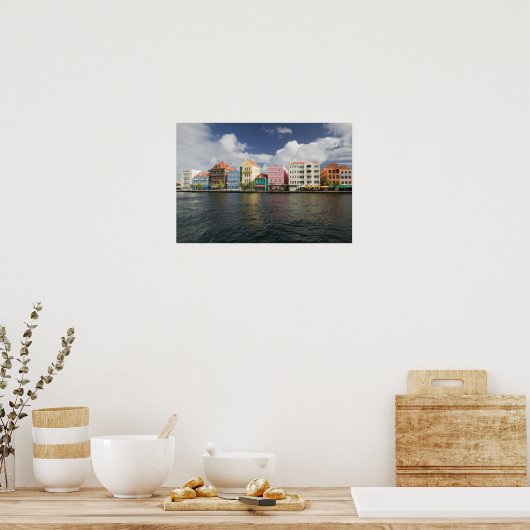 ABC-eilanden, CURACAO, Willemstad: Harborfront Poster (Keuken)