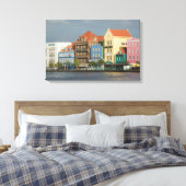 ABC-eilanden, CURAÇAO, Willemstad: Havenfront 2 Canvas Afdruk (Insitu (Slaapkamer))