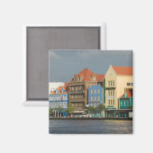 ABC-eilanden, CURACAO, Willemstad: Havenfront 2 Magneet (Voorkant / Achterkant)
