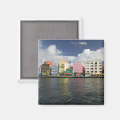 ABC-eilanden, CURACAO, Willemstad: Havenfront Magneet (Voorkant / Achterkant)