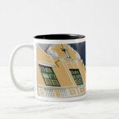 ABC-eilanden, CURACAO, Willemstad: Punda Tweekleurige Koffiemok (Links)