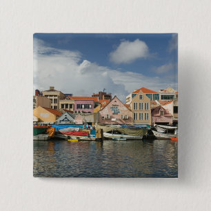 ABC-eilanden, CURACAO, Willemstad: Punda, Vierkante Button 5,1 Cm