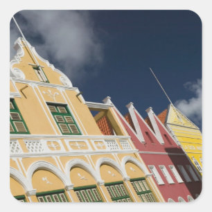 ABC-eilanden, CURACAO, Willemstad: Punda Vierkante Sticker