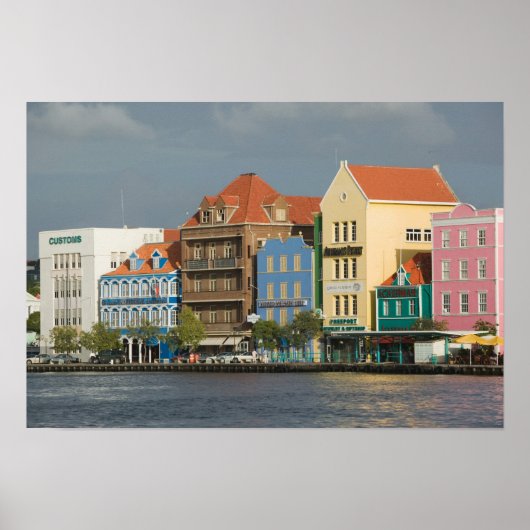 ABC-eilanden, CURACAO, Willemstad: Waterfront 2 Poster (Voorkant)