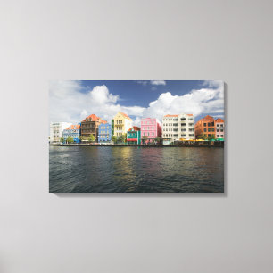 ABC-eilanden, CURACAO, Willemstad: Waterfront Canvas Afdruk