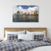 ABC-eilanden, CURACAO, Willemstad: Waterfront Canvas Afdruk (Insitu (Slaapkamer))