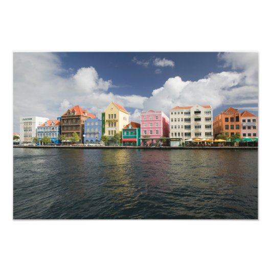 ABC-eilanden, CURACAO, Willemstad: Waterfront Foto Afdruk (Voorkant)