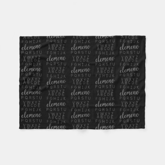 ABC Elemeno Alphabet Kindergarten Preschool Fleece Deken (Voorkant (Horizontaal))