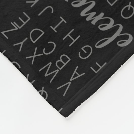 ABC Elemeno Alphabet Kindergarten Preschool Fleece Deken (Hoek)