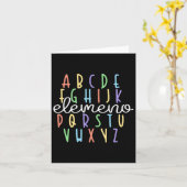 Abc Elemeno Kindergarten Leraar Cute Gifts Back T Kaart (Gele Bloem)