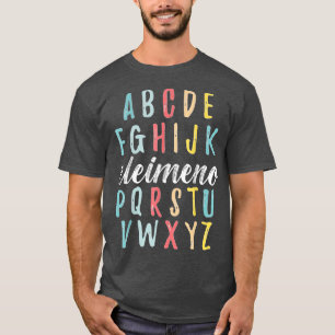 Abc Elemeno Kindergarten Leraar Cute Gifts Back T T-shirt