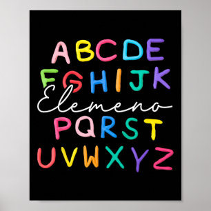 Abc Elemeno kleuterleidster jongen meisje kind Ck Poster