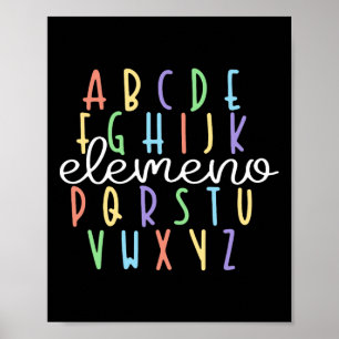 Abc Elemeno kleuterleraar Cute Geschenken terug T Poster