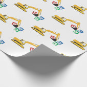 ABC Excavator Construction Truck Cadeaupapier (Hoek)