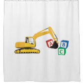 ABC Excavator Construction Truck Douchegordijn (Voorkant)