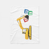 ABC Excavator Construction Truck Fleece Deken (Voorkant)