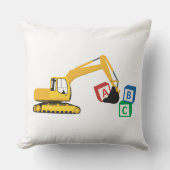 ABC Excavator Construction Truck Kussen (Voorkant)