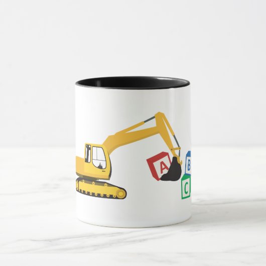 ABC Excavator Construction Truck Mok (Midden)