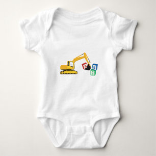 ABC Excavator Construction Truck Romper